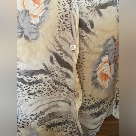 Sioni blouse 100% silk size 1X silk tunic Vintage - Picture 5 of 8